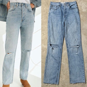 Denim Forum Jeans Joni High Rise Loose 32L Blue Women’s Size 25 Button Fly